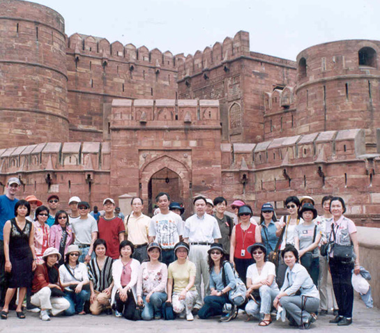 Das rote Fort von Agra, Gruppenbild beim Roten Fort von Agra 
