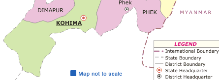 Nagaland Map, Nagaland Tourist Map