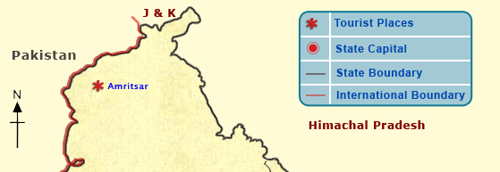 Punjab and Haryana Map, Punjab and Haryana Tourist Map