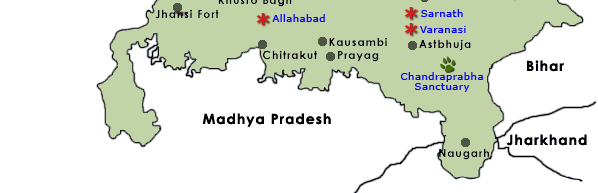 Uttar Pradesh Map, Uttar Pradesh Tourist Map