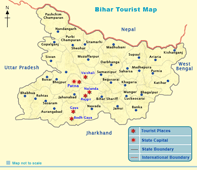Bihar tourist map