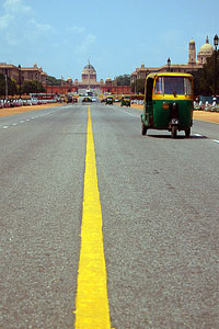 A view up Rajpath towards what was the Viceroy's House, now the Presidents Palace.
