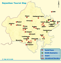 Rajasthan tourist map